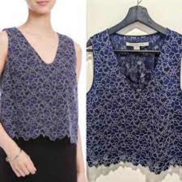 Diane Von Furstenberg Tops - Diane von furstenberg lace top jojo